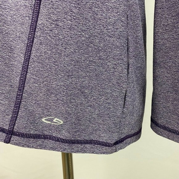 C9 By Champion L Purple Collared Partial Zip Pullover Long Sleeve Mesh Accents - Picture 5 of 10